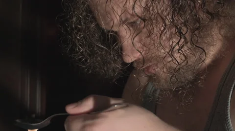 Young man preparing and using drugs. The heroin. 4K Video stock 44202145