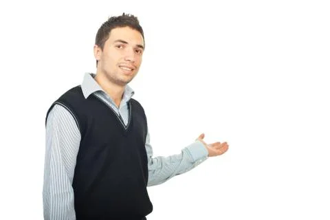 Young man presentation Stock Photos
