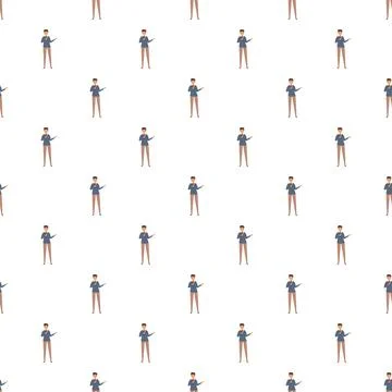 Young man presenting information with open hands pattern Stock Illustration