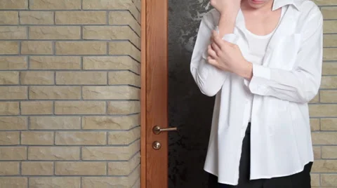 Young man puts on for study. Stock Footage 951702