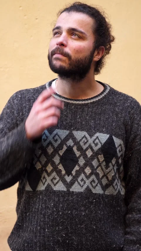 Young man puzzled deep in thought Stock Footage 320255810