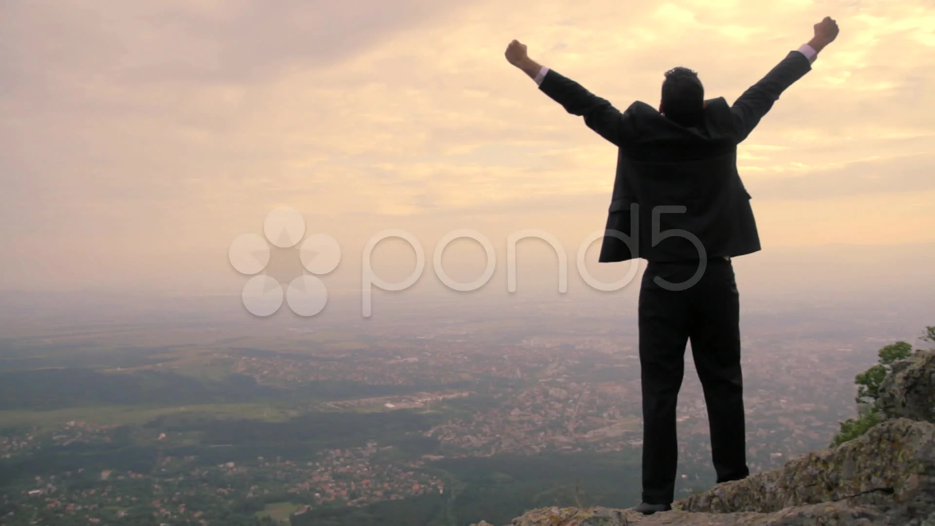 Young Man Raising Hands Business Success... | Stock Video | Pond5
