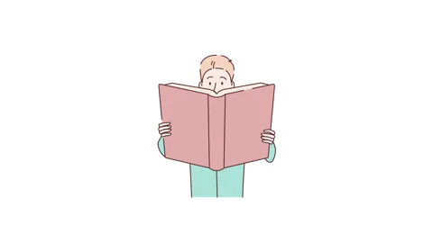 Young man reading book. Man holds a book, a student reading a textbook in hands 스톡 동영상 332756669