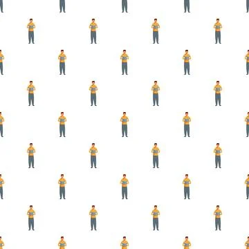 Young man reading book seamless pattern Stock Illustration