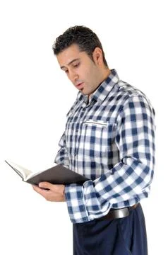 Young man reading. Stock Photos