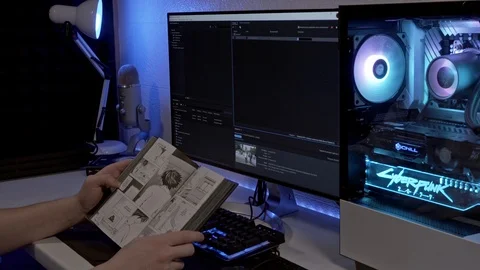 Young man reads comics. Stock Footage 127535198