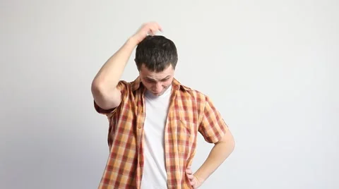 Young man remembering something Stock Footage 60407743