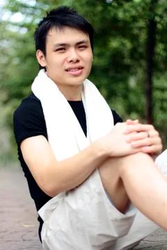 Young man resting Stock Photos