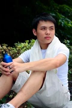 Young man resting Stock Photos