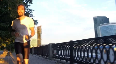 A young man is running Stock Footage 65112119