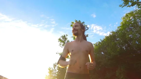 A young man is running Stock Footage 65112121