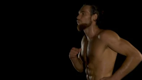 Young man Running Video stock 85861482