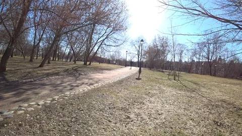 Young man running in the park in a high speed Video stock 88599523