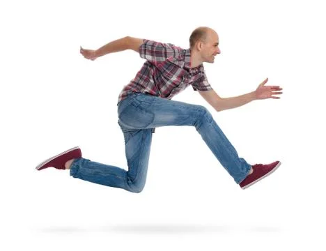 Young man running 写真素材