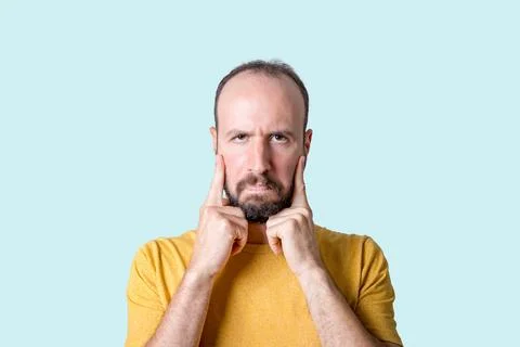 Young man with sad expression 스톡 사진
