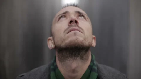 Young man seeking Stock Footage 1106526