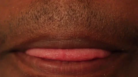 Young Man Sexy Lips Stock Footage 50622643