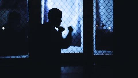 Young man shadow boxing Video stock 82634110