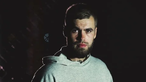 Young man shadow boxing Stock Footage 82634526