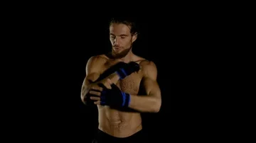 Young man shooting exercise Vlogging Stock Footage 85860147