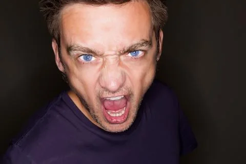 Young man shouting Stock Photos