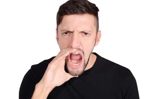 Young man shouting. Stock Photos