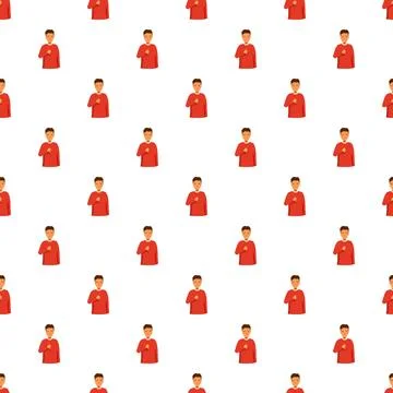 Young man showing thumbs down dislike pattern Stock Illustration