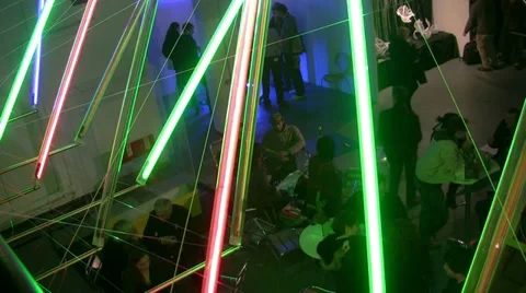 Young man sits in cafe Video stock 10808160