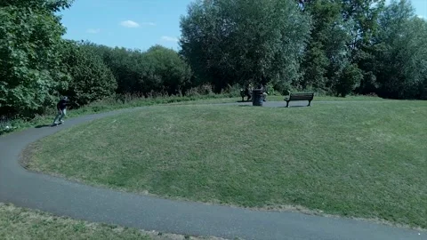 Young man skating at the park Video stock 151657425
