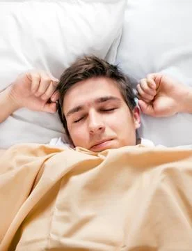 Young Man sleeping Foto stock
