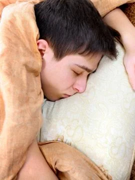 Young Man sleeping Stock Photos
