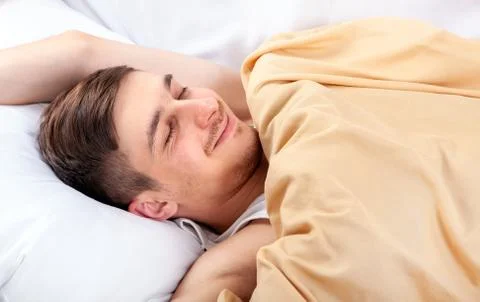 Young Man sleeping Stock Photos