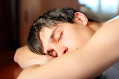 Young Man sleeping Stock Photos