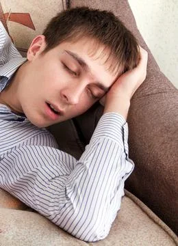 Young Man sleeping Foto stock