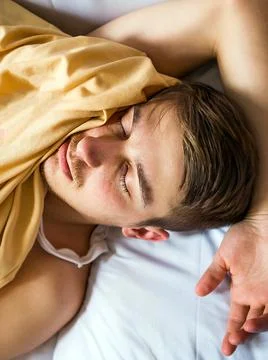 Young Man sleeping Stock Photos