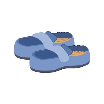 Young man slippers cartoon vector illustration Stock Illustration