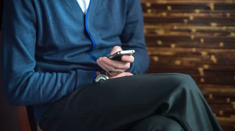 Young Man With Smartphone Stock Footage 32756997