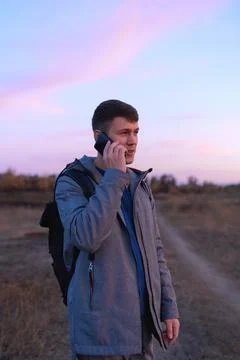 Young man with smartphone Stock Photos