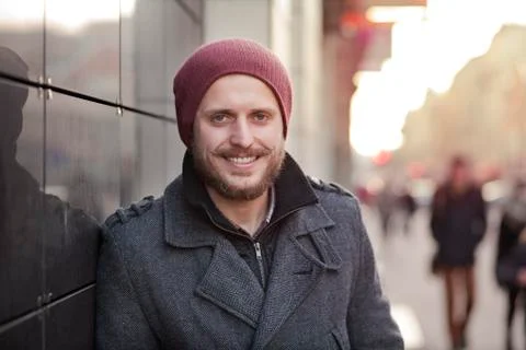 Young man smiling Stock Photos