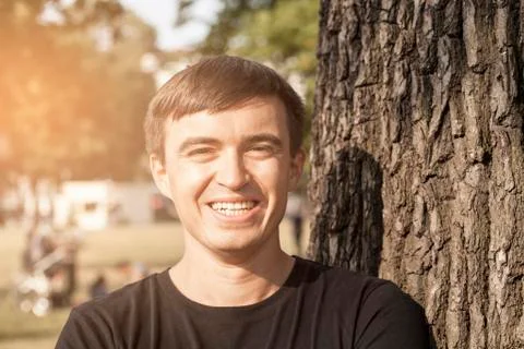 Young man smiling Stock Photos
