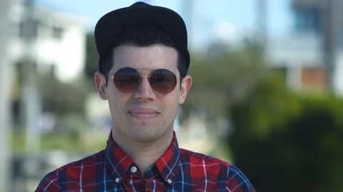 Young man smiling portrait Stock Footage 86537407