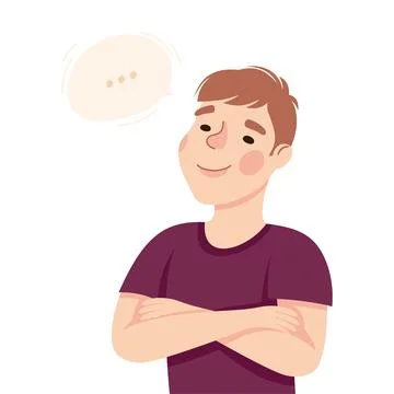 Young Man Solving Puzzle in His Head Thinking and Figuring Something out Half Illustrazione stock