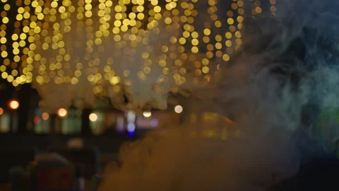 A young man spends time in a hookah bar Stock-Footage 143477926