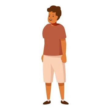 Young man standing and looking away expressing positivity and happiness Stock Illustration