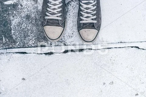 Young man standing on the street Stock Photos