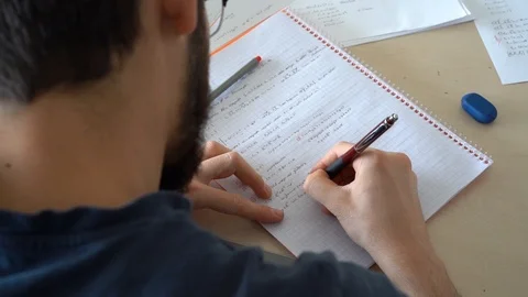 Young Man Studying Stock Footage 117284150