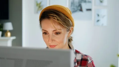 Young man studying online of working from home in internet. Vídeos de archivo 128197253