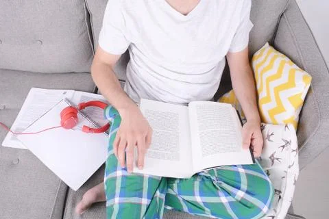 Young man studying. Stock-Fotos