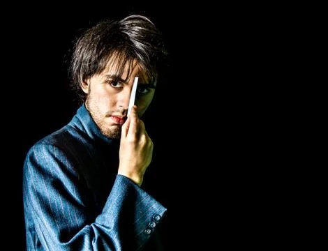 Young Man in Suit Jacket - Left Side Stock Photos