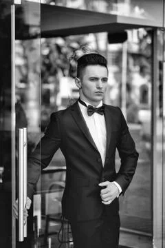 Young man in suit Stock Photos